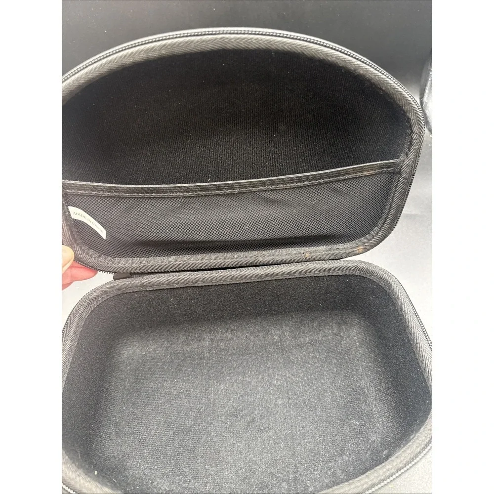 Khanka Hard Travel Case Black Zippered Storage Bag with Handle 9.5